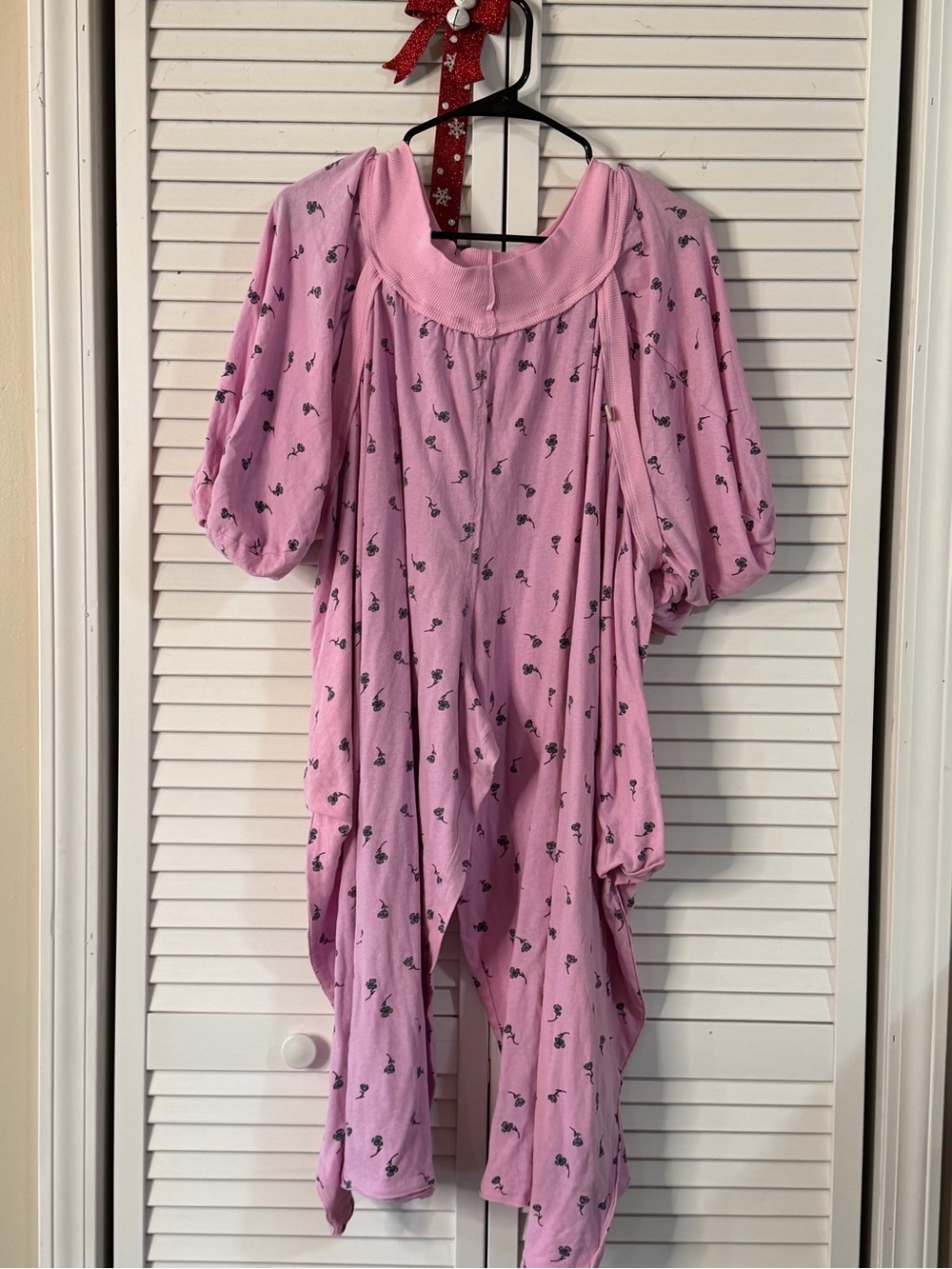 Free People Pink Floral Jumpsuit Romper Size Medium